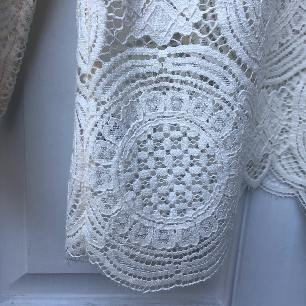 LOFT Ivory Lace Top - Picture 10 of 11